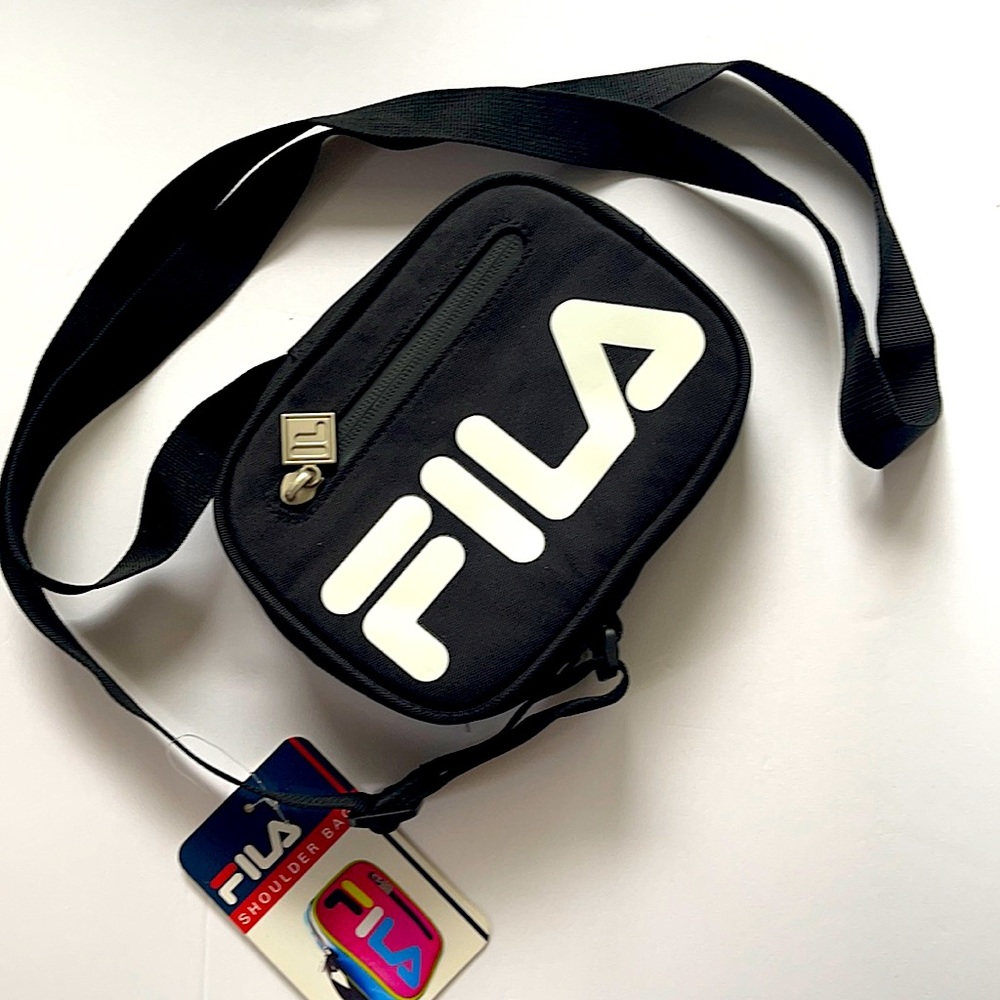 FILA Shoulder bag color block black new 7.5"